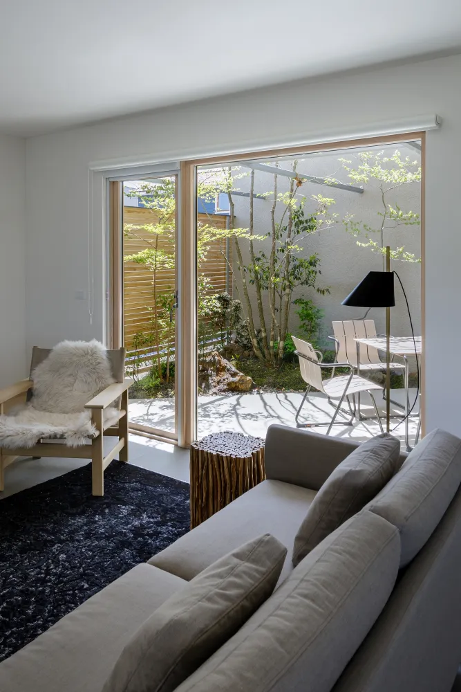 サウナと中庭のある暮らし