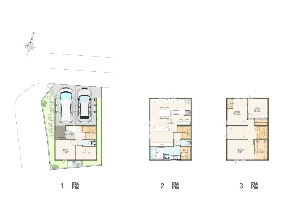 セットプラン例（※一例です。お好きなプランで建てられます）